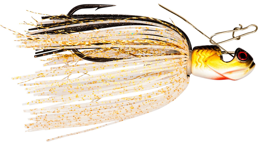 Booyah Melee Jig, 3/8 oz, 3/8 oz, 3.25 in, Golden Shiner/Gold Blade, BYMLE3876