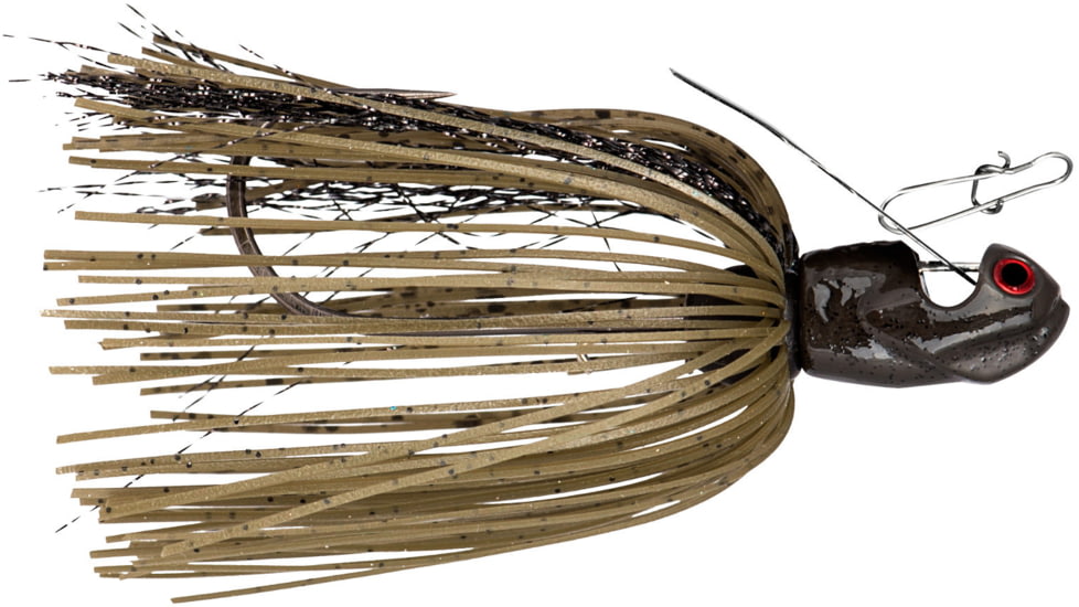 Booyah Melee Jig, 3/8 oz, 3/8 oz, 3.25 in, Green Pkn Black Blade, BYMLE3877