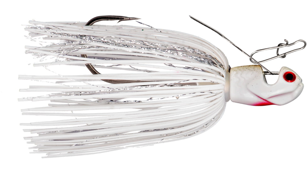 Booyah Melee Jig, 3/8 oz, 3/8 oz, 3.25 in, White/Silver Blade, BYMLE3872