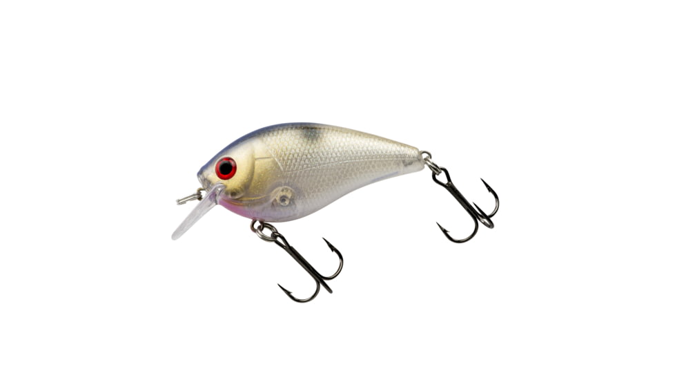 Booyah XCS2 Squarebill Crankbait, 2 5/16in, 5/8oz, 2 Hooks 0-3 Crank Depth, Lucent Shad, BYXCS296