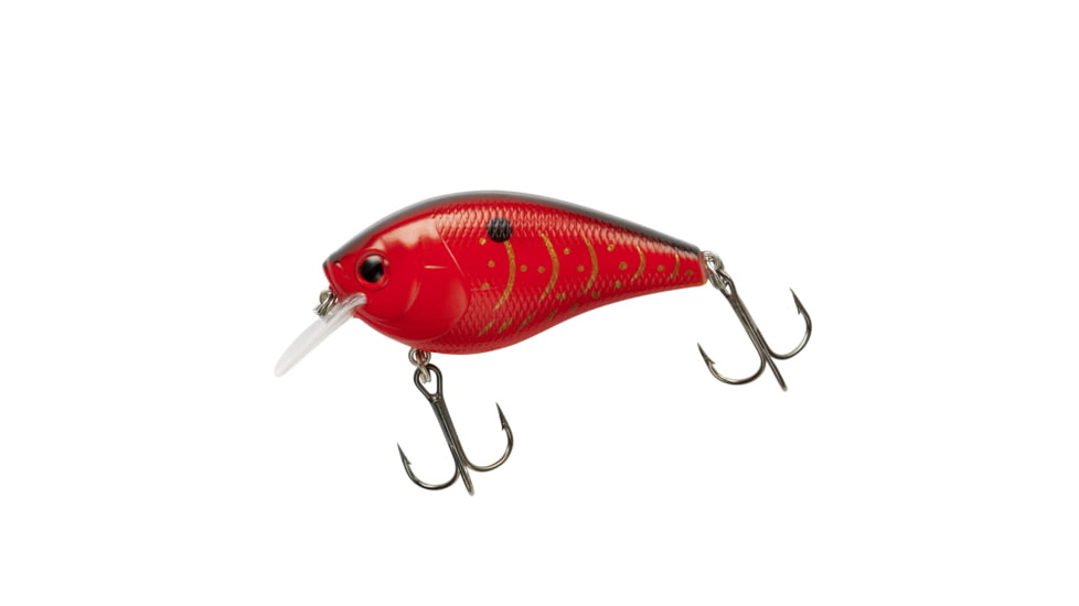 Booyah XCS2 Squarebill Crankbait, 2 5/16in, 5/8oz, 2 Hooks 0-3 Crank Depth, Rayburn Red, BYXCS201