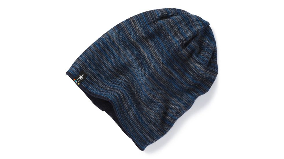 Smartwool Boundary Line Reversible Beanie-Unisex, Deep Navy, Unisex Medium, SW000441092-1FM