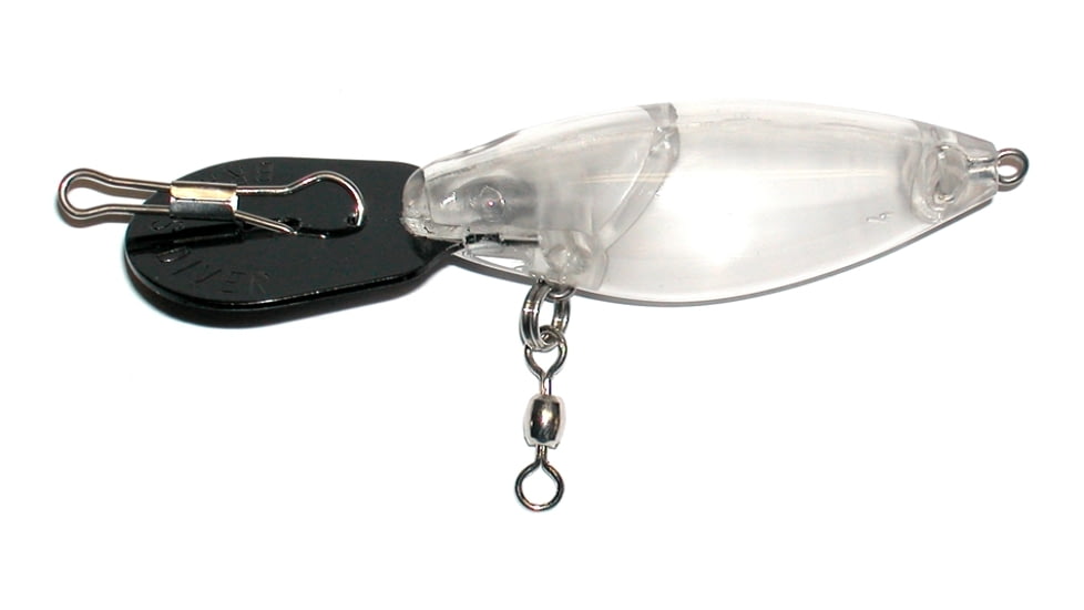 Brads Bait Diver Trolling/Back Bouncing Plug, Clear, W-BD-00