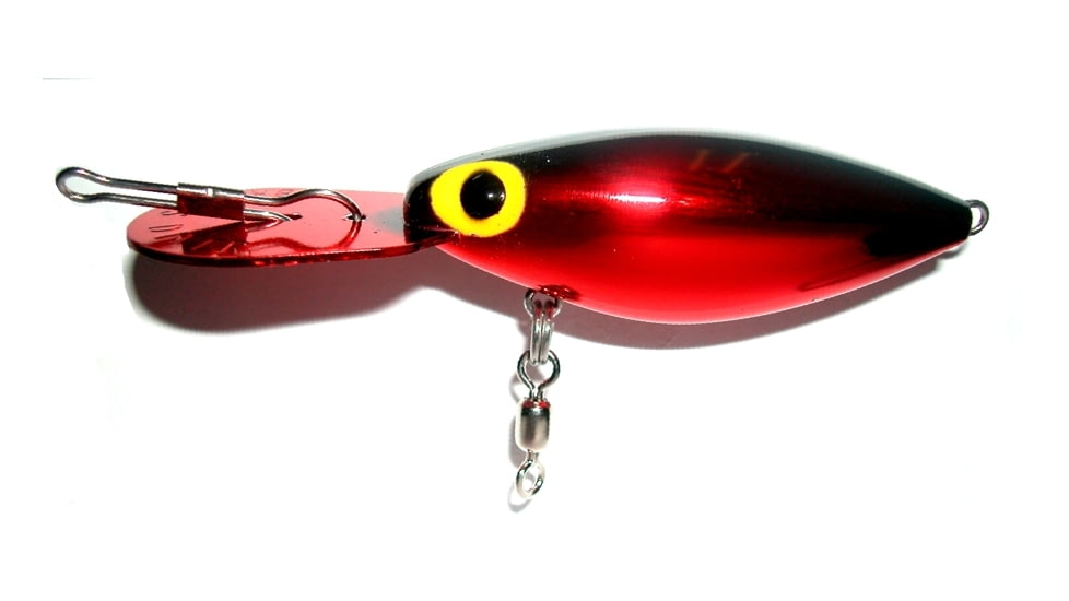 Brads Bait Diver Trolling/Back Bouncing Plug, Magnum Metallic Red, W-BD-02