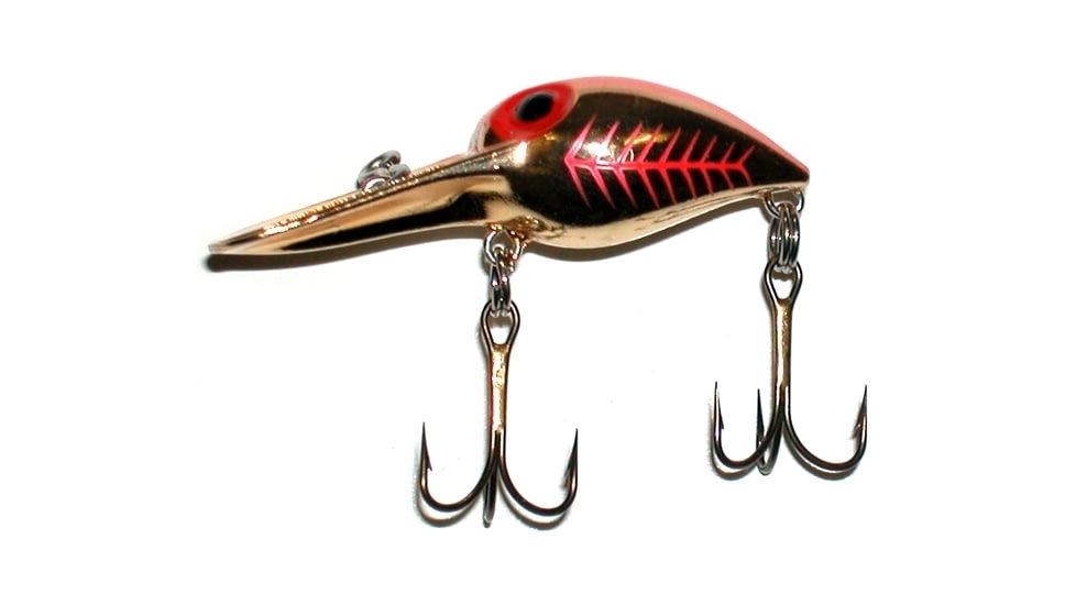 Brads LIl Wiggler Crankbait, Floating/Sinking, Copper with Fluorescent Orange Back/Herringbone, 2in, 1/5oz, BLW-20