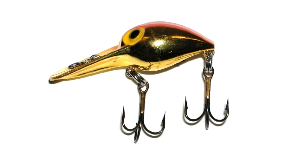Brads LIl Wiggler Crankbait, Floating/Sinking, Metallic Gold with Red Back, 2in, 1/5oz, BLW-39