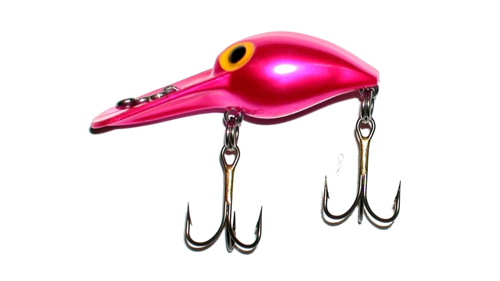 Brads LIl Wiggler Crankbait, Floating/Sinking, Metallic Pink, 2in, 1/5oz, BLW-15