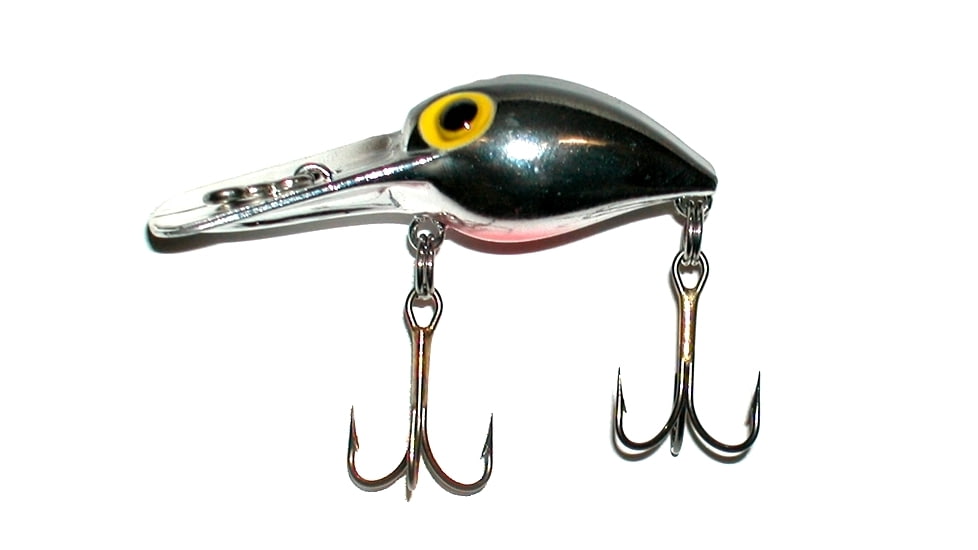 Brads LIl Wiggler Crankbait, Floating/Sinking, Metallic Silver/Black with a Red Belly, 2in, 1/5oz, BLW-03