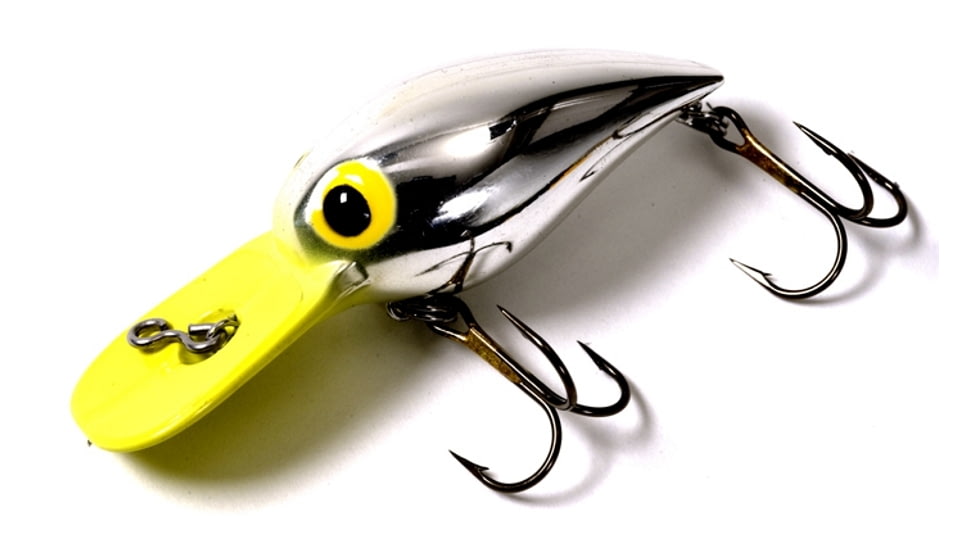 Brads Magnum Wiggler Crankbait, Floating/Sinking, Nickel with Chartreuse Bill, 3 3/4in, 3/4oz, WMW-021