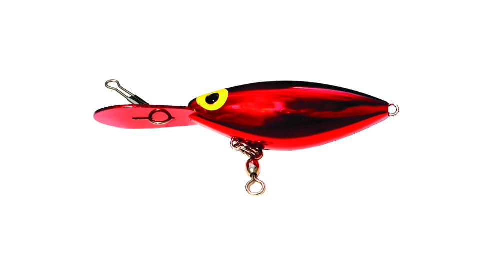 Brads Std Bait Diver Trolling/Back Bouncing Plug, Magnum Metallic Red, STD-02