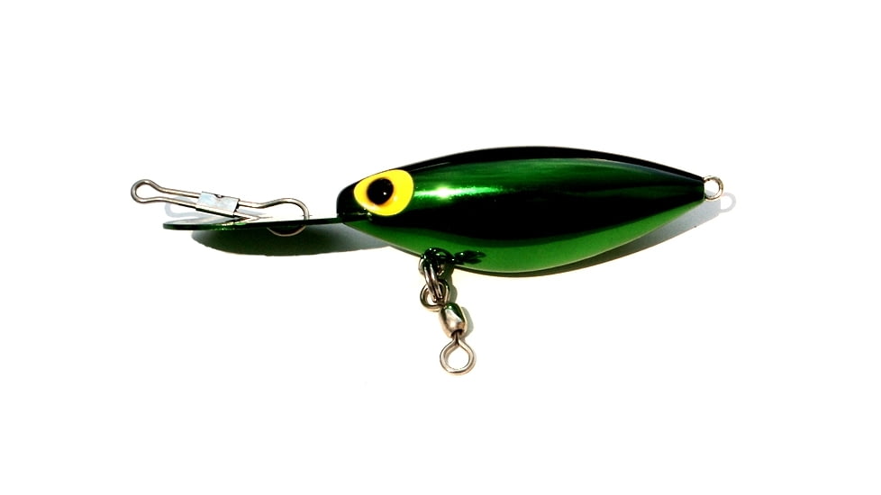 Brads Std Bait Diver Trolling/Back Bouncing Plug, Metallic Green, STD-03