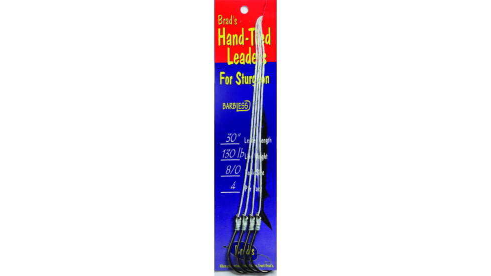Brads Sturgeon Hand-Tied Leader, Size 8/0, 4/Pack, W-S13080