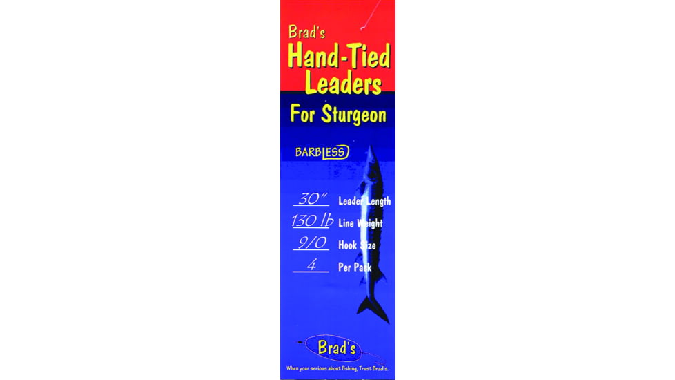 Brads Sturgeon Hand-Tied Leader, Size 9/0, 4/Pack, W-S13090