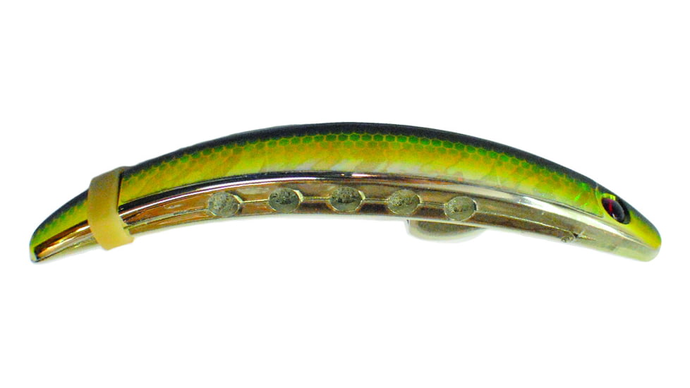Brads Super Bait Casting/Trolling Lure, With Rolling Swivel And Scent Pad, Pearl Shamrock, 4in, SB-123