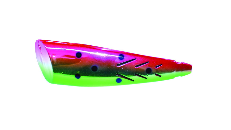 Brads Super Bait Cut Plug Lure, With 40 Lb Leader And #2 Treble, Watermelon, 4in, SCP-05