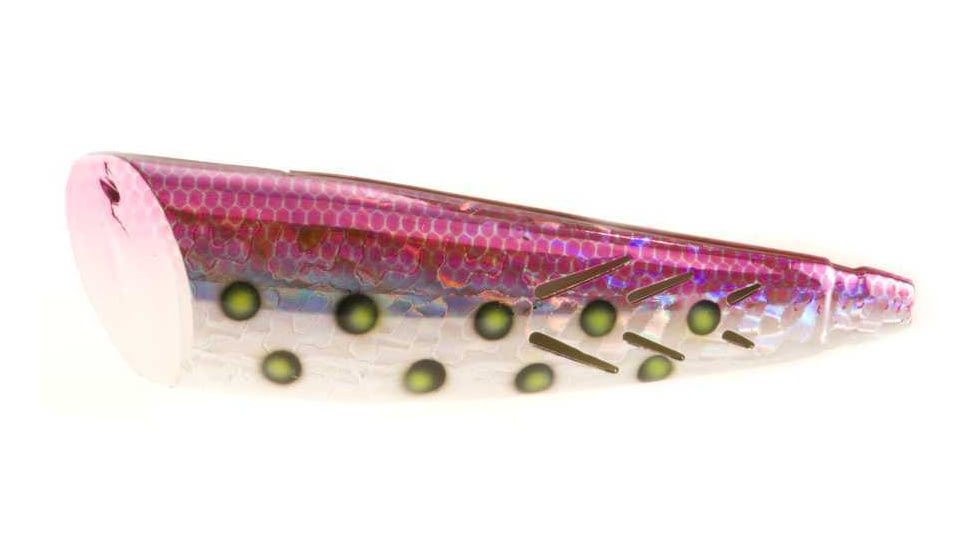 Brads Super Bait Mini Cut Plug Lure, With #2 Treble Scent Pads &amp; Rubber Bands, Pink Magic, 3in, 2/Pack, TPMCP-24