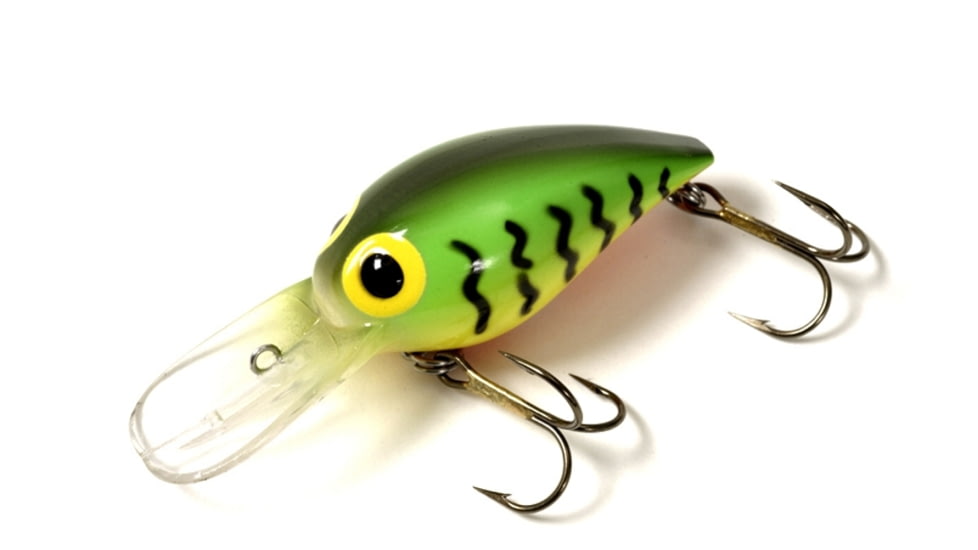 Brads Wee Wiggler Crankbait, Floating/Sinking, Green Firetiger, 2 1/4in, 1/3oz, BWW-74
