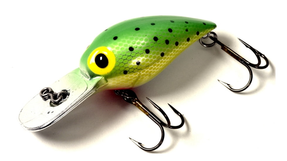 Brads Wee Wiggler Crankbait, Floating/Sinking, Green Speck, 2 1/4in, 1/3oz, BWW-08