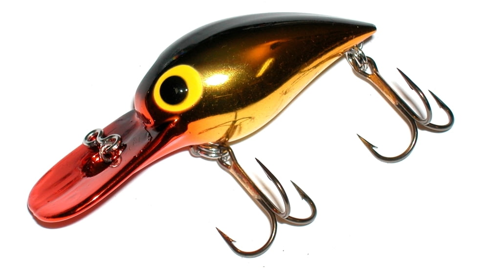 Brads Wee Wiggler Crankbait, Floating/Sinking, Metallic Gold/Black Back/Red Bill, 2 1/4in, 1/3oz, BWW-135