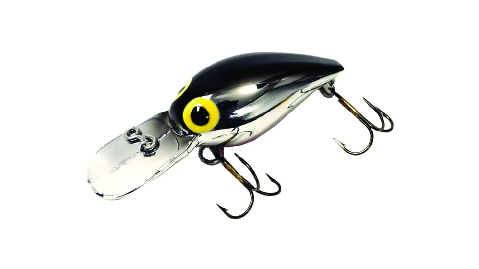 Brads Wee Wiggler Crankbait, Floating/Sinking, Metallic Silver/Black with a Red Belly, 2 1/4in, 1/3oz, BWW-03