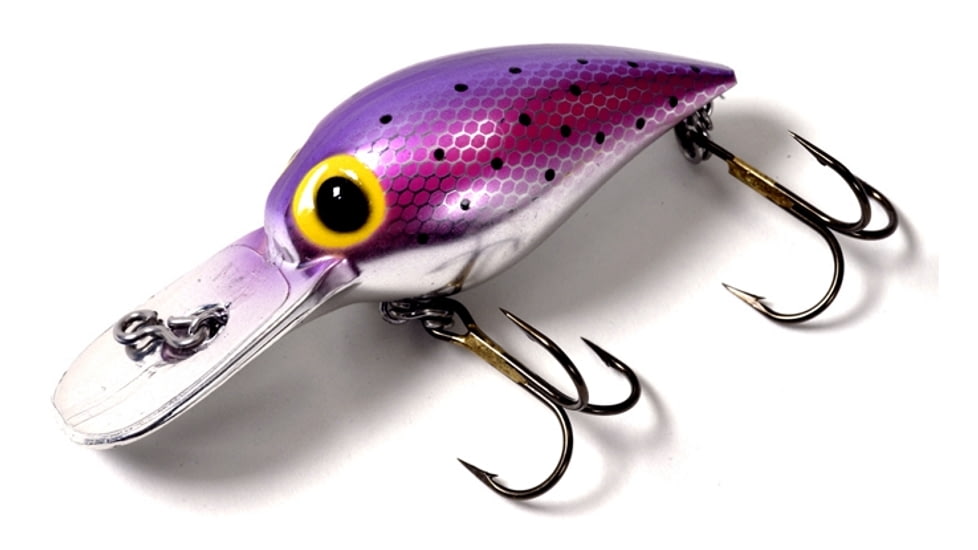 Brads Wee Wiggler Crankbait, Floating/Sinking, Purple Speck, 2 1/4in, 1/3oz, BWW-10