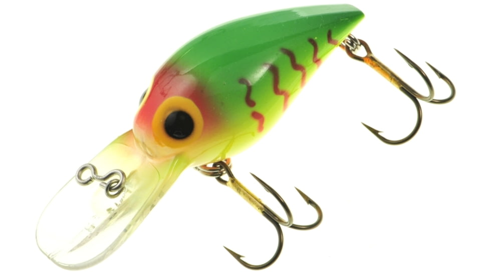 Brads Wiggler Crankbait, Floating/Sinking, Chartreuse/Red/Green, 3in, 3/8oz, BW-98