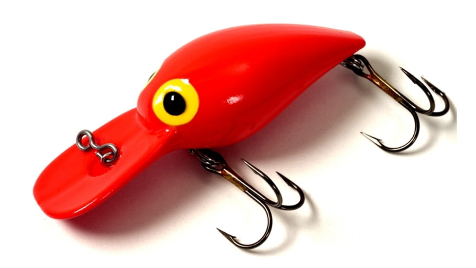 Brads WMW-005 Magnum Wiggler Crankbait, Floating/Sinking, Fluorescent Red, 3 3/4in, 3/4oz, WMW-005