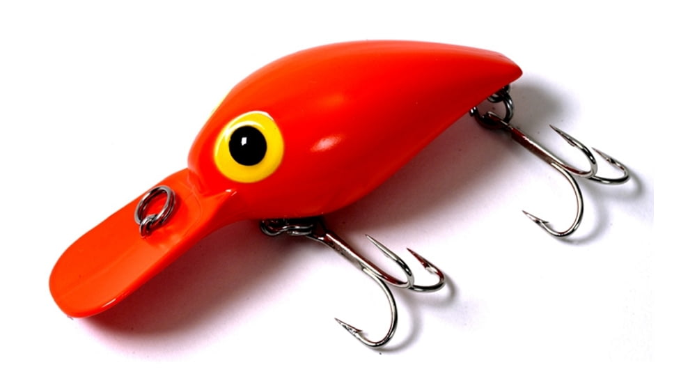 Brads WMW-018 Magnum Wiggler Crankbait, Floating/Sinking, Fluorescent Red, 3 3/4in, 3/4oz, WMW-018