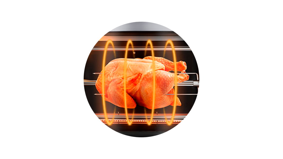 BRAZILIAN FLAME 03-LX Red Gas Rotisserie 3 Skewer Grill, Red, BG-03LX Red