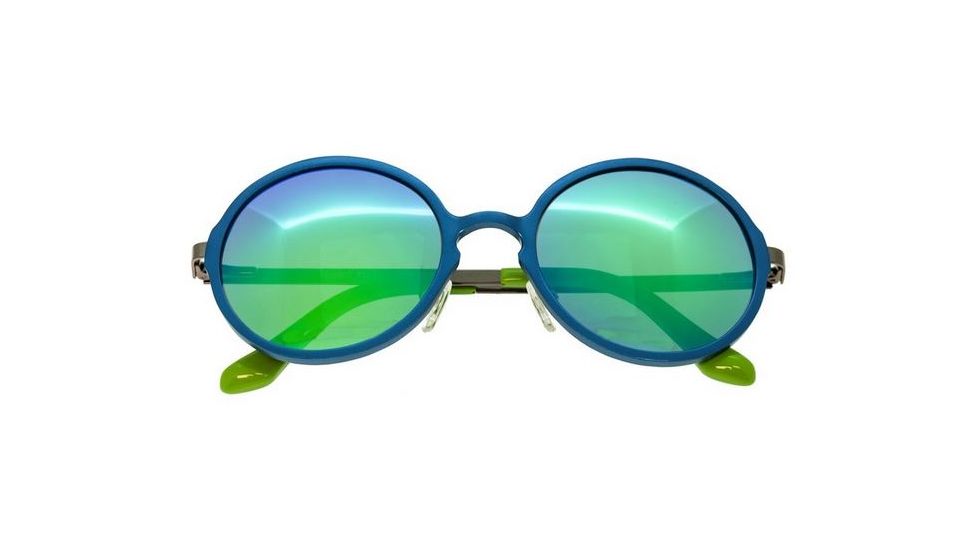 Breed Corvus Sunglasses, Blue Titanium Frame, Green Lens BSG025BL