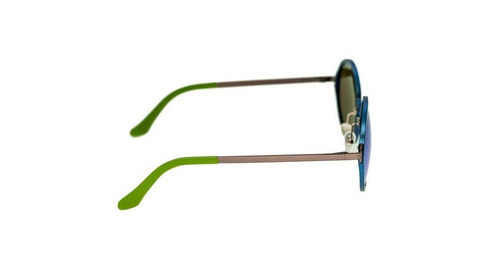 Breed Corvus Sunglasses, Blue Titanium Frame, Green Lens BSG025BL
