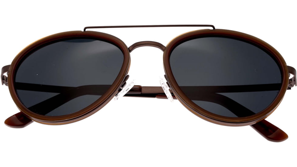Breed Gemini Titanium Sunglasses, Brown Frame, Black Lens, Polarized, One Size, BSG038BN