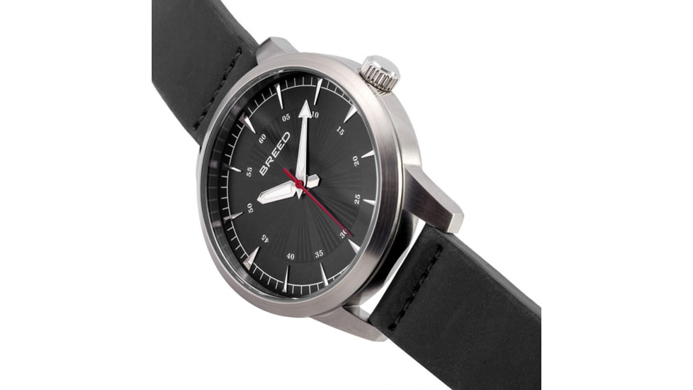 Breed Renegade Leather Band Watches - Mens, Black, One Size, BRD7702