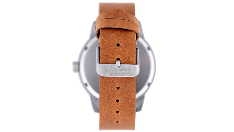 Breed Renegade Leather Band Watches - Mens, Grey/Brown, One Size, BRD7703
