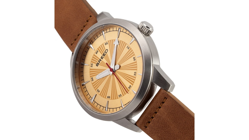 Breed Renegade Leather Band Watches - Mens, Orange/Brown, One Size, BRD7706