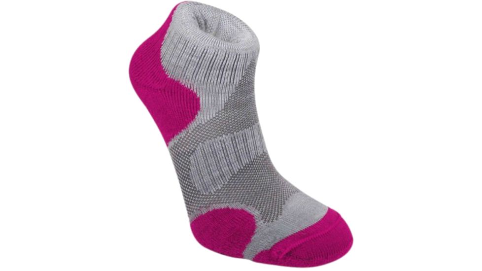 CoolFusion Multisport Light 3/4 Crew Sock - Womens-Grey/Rasberry-Medium