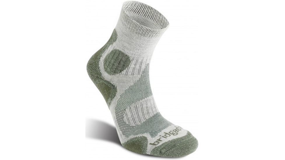 Bridgedale CoolFusion Trail Diva Light Sock - Women's-Stone/Sage-Large