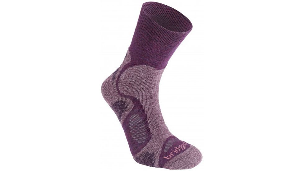 CoolFusion TrailBlaze Light Crew Sock - Womens-Plum-Medium