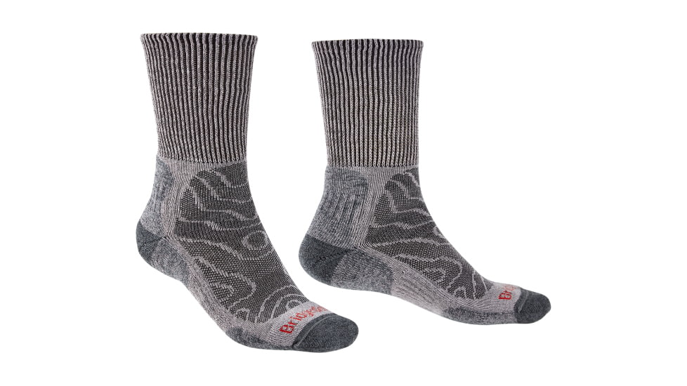 Bridgedale Hike Lightweight Merino Comfort Boot Socks - Mens, Grey, Large, 710514-806-L