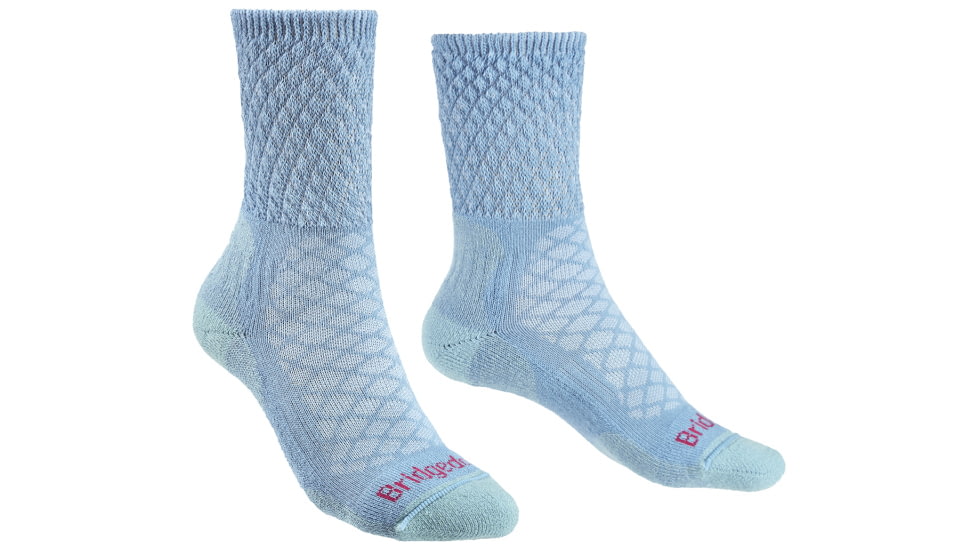 Bridgedale Hike Lightweight Merino Comfort Boot Socks - Womens, Powder Blue, Small, 710619-438-S
