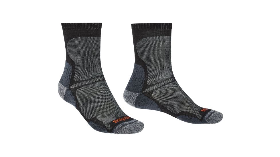 Bridgedale Hike Ultralight Merino Endurance Crew Socks - Mens, Black, Extra Large, 710099-845-XL