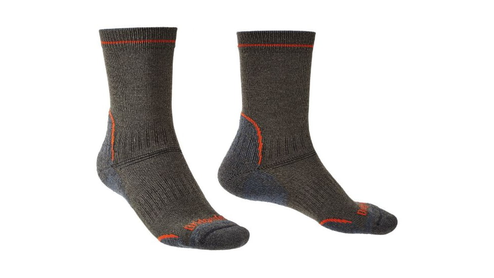 Bridgedale Lightweight Coolmax Performance Boot Socks - Mens, Dark Grey, Medium, 710132-826-M