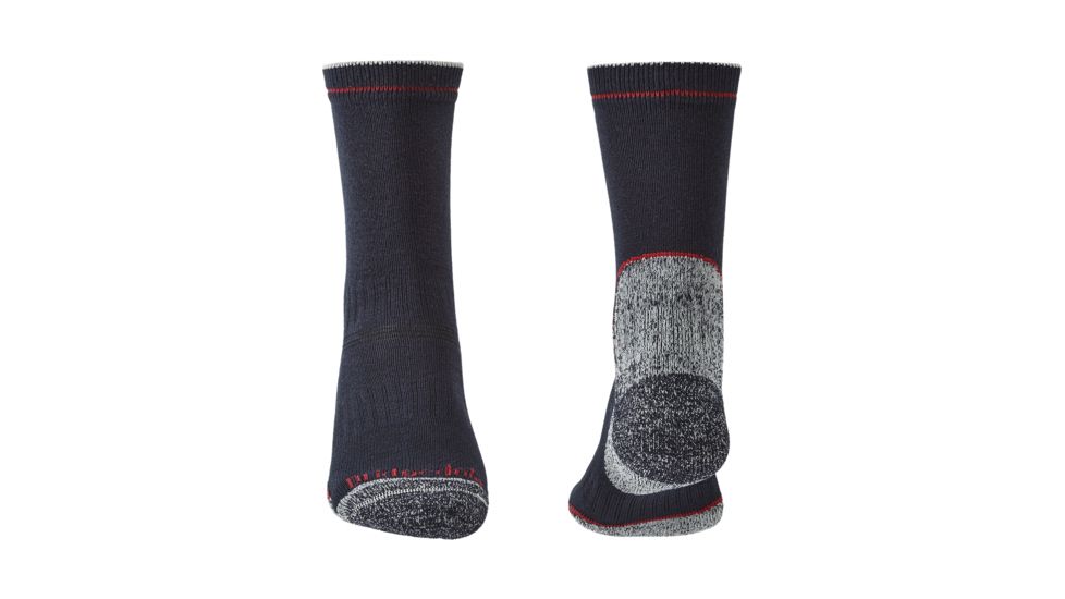Bridgedale Lightweight Coolmax Performance Boot Socks, Mens, Navy/Red, Extra Large, 710132-042-XL