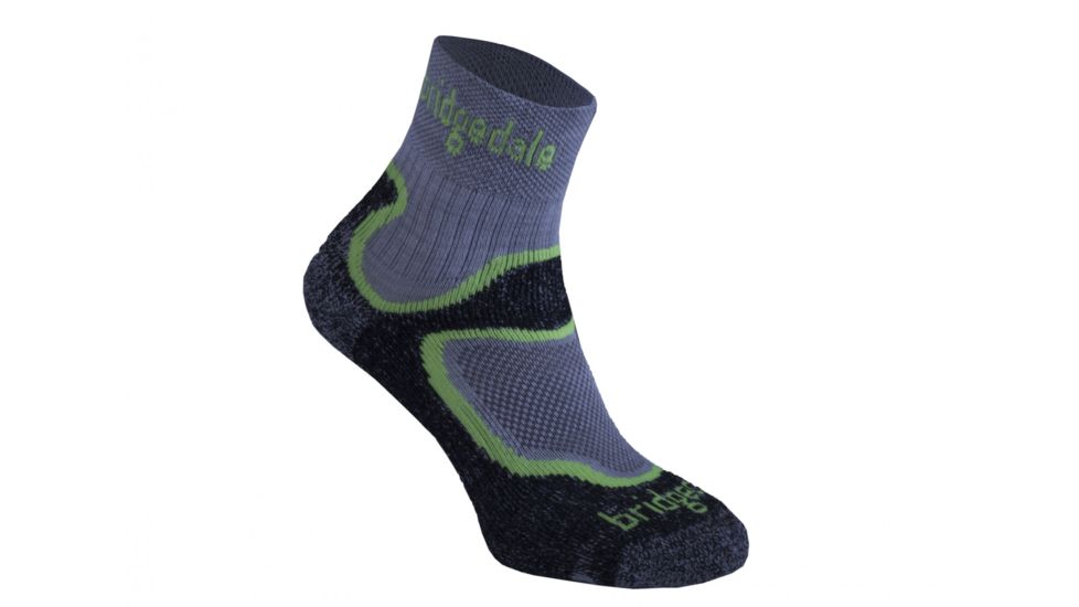 Bridgedale Men's CoolFusion Run Speed Trail Socks, Black, Extra Large B612182-845-XL