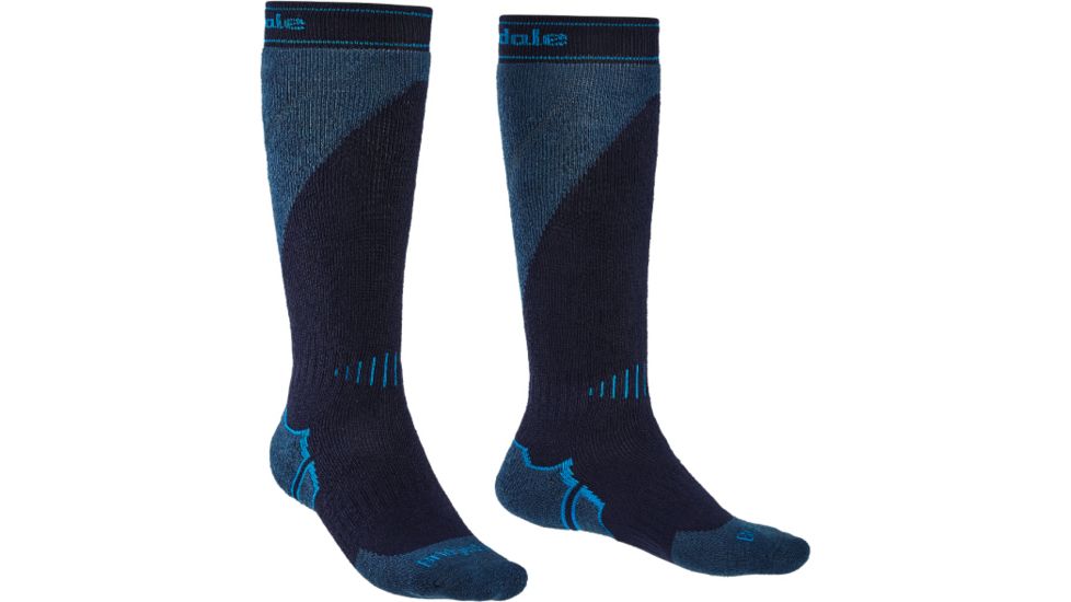 Bridgedale Ski Midweight Plus Socks - Mens, Navy/Steel, Medium, 710545-039-M