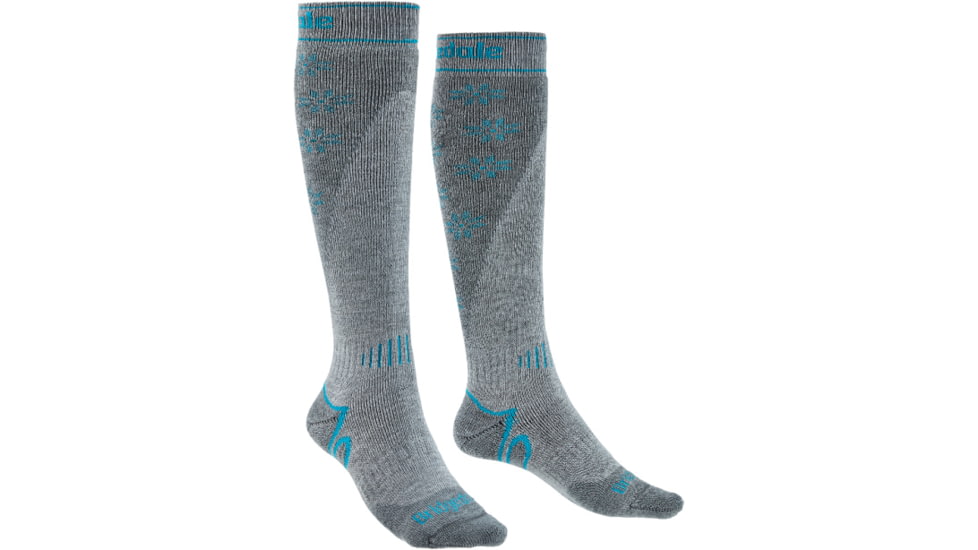 Bridgedale Ski Midweight Plus Socks - Womens, Stone/Grey, Small, 710641-040-S