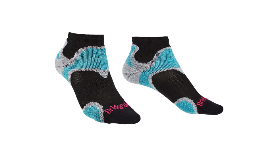 Bridgedale Trailsport Ultralight T2 Merino Cool Comfort Ankle Socks - Womens, Black, Small, 710612-846-S