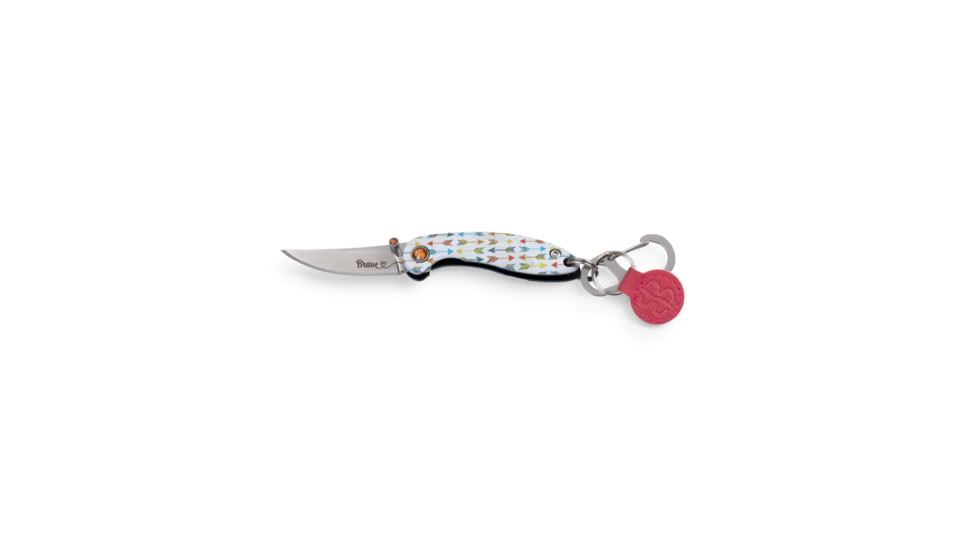 Brighten Blades Brave Keychain Folding Knife, 1.6in, 8Cr13MoV Stainless Steel, Clip Point, BB-119