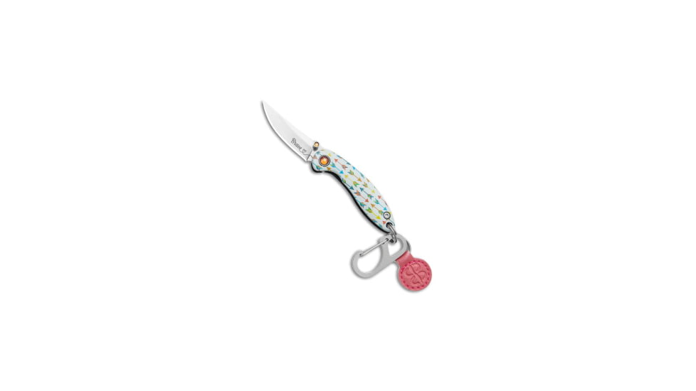 Brighten Blades Brighten Blades BRAVE Keychain Frame Lock Knife Arrow Aluminum 1.7" Satin, Blue/Pink/White, Stainless Steel, adult, BHQ-138655