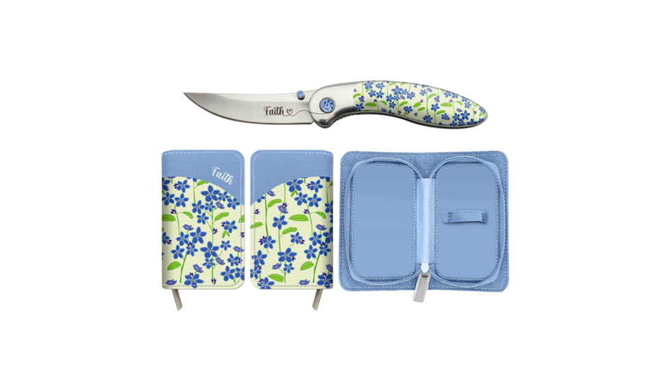 Brighten Blades Faith Folding Knife w/ Case, 2.56in, 8Cr13MoV Stainless Steel, Clip Point, Multi, BB-103